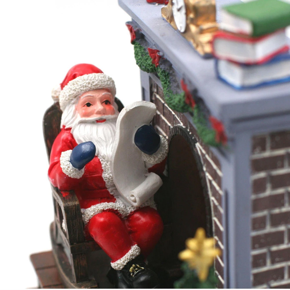 Accessoire De Déco Musical Et Lumineux - Père Noël Et Se Cheminée – Image 5