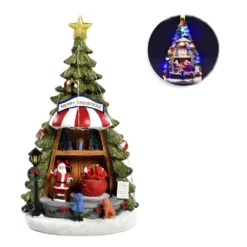 Accessoire De Déco Musical Et Lumineux - Sapin De Noël 30 Cm