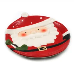 Assiette Relief Père Noël En Céramique 22 Cm