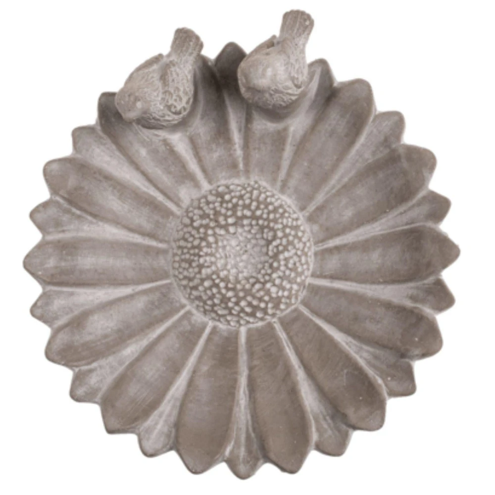 Bain Pour Oiseaux En Ciment - Fleur – Image 4