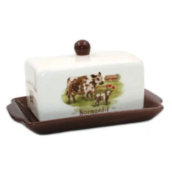 Beurrier En Faience La Ferme Du Pré Fleuri