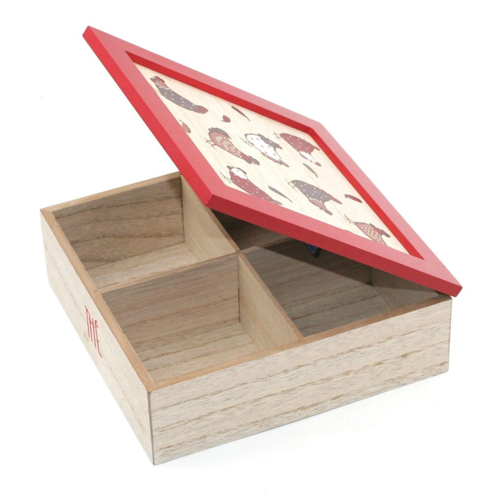 Boîte à Sachets De Thé Poules - Cotty - 4 Compartiments – Image 2