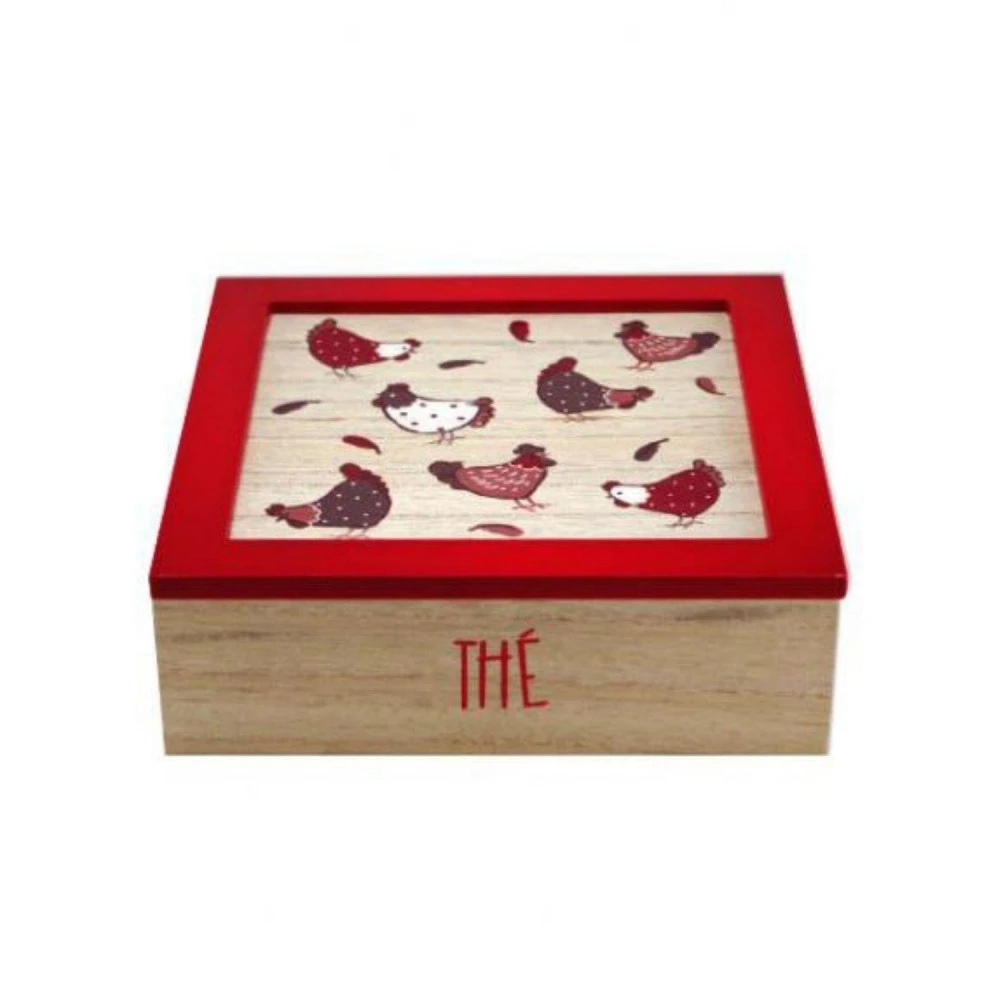 Boîte à Sachets De Thé Poules - Cotty - 4 Compartiments – Image 3