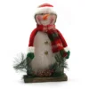 Bonhomme De Neige Avec Bonnet Déco De Noël En Bois 40 Cm