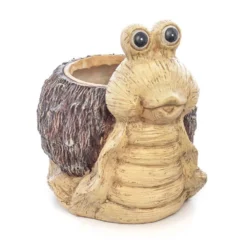 Cache Pot Effet Bois - Escargot