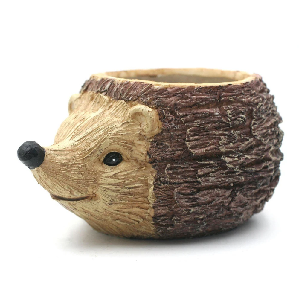 Cache Pot Effet Bois - Hérisson – Image 2