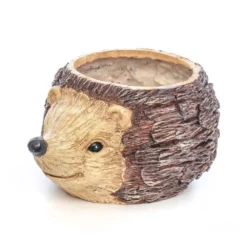 Cache Pot Effet Bois - Hérisson