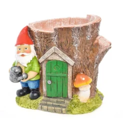 Cache Pot Maison De Nain De Jardin Dans Une Souche