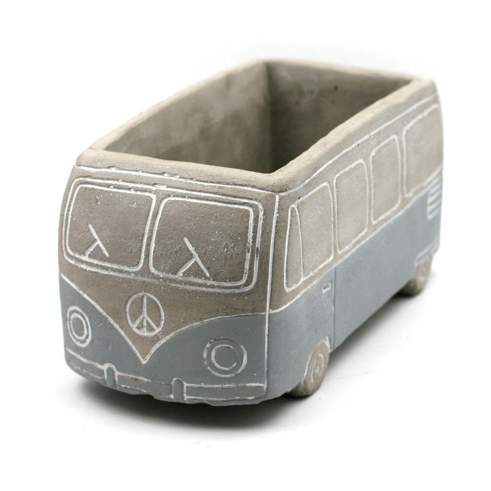 Cache Pot Van Imitation Pierre - Bleu