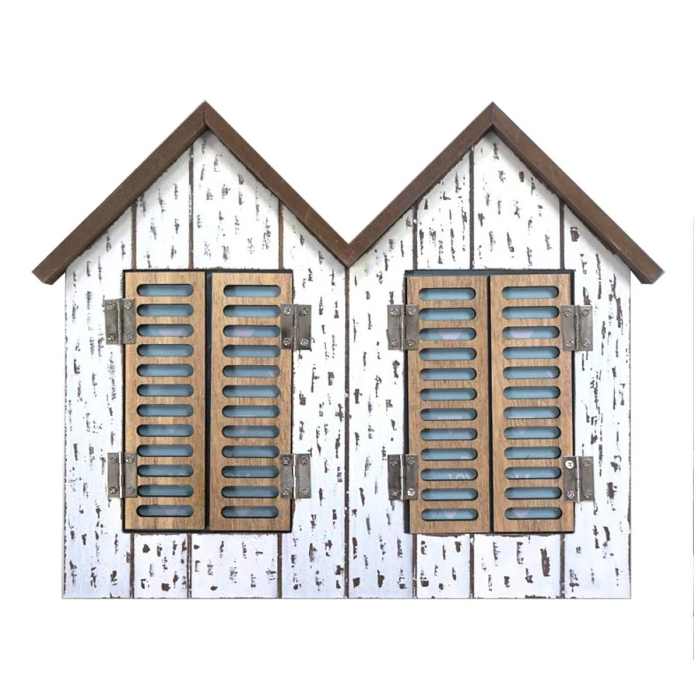 Cadre Photo Volet Maisonnette Blanche 2 Photos 33 X 26.5 Cm – Image 2