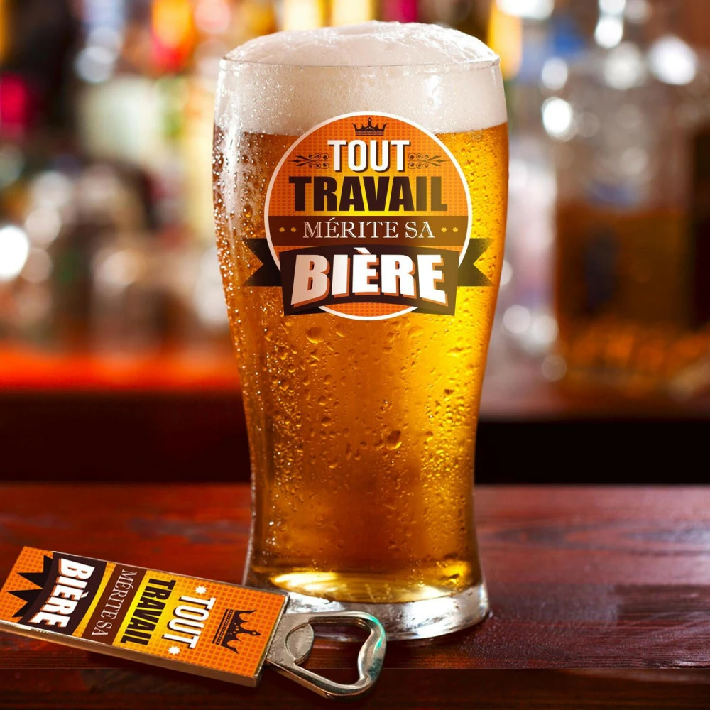 Coffret Bière Et Décapsuleur - Tout Travail Mérite Sa Bière – Image 2