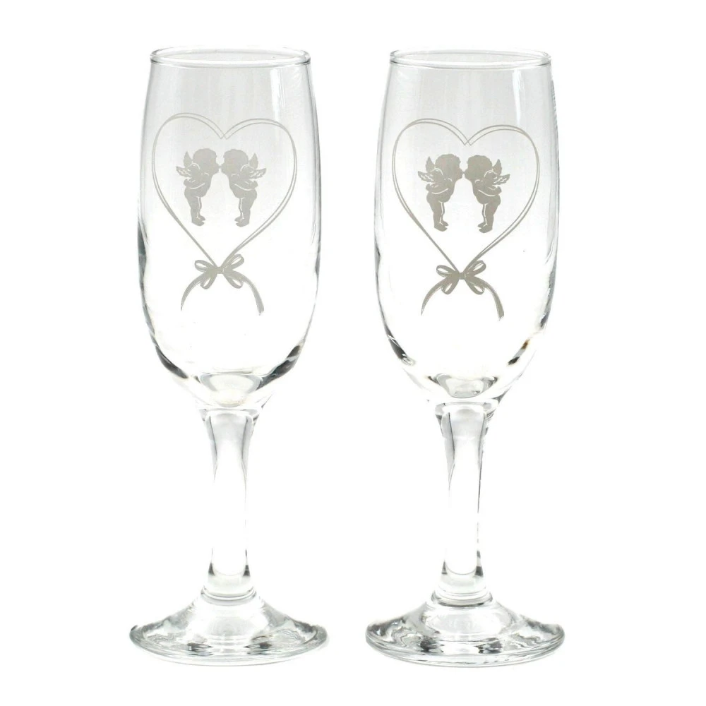Coffret De 2 Flûtes Gravées - Anges – Image 2