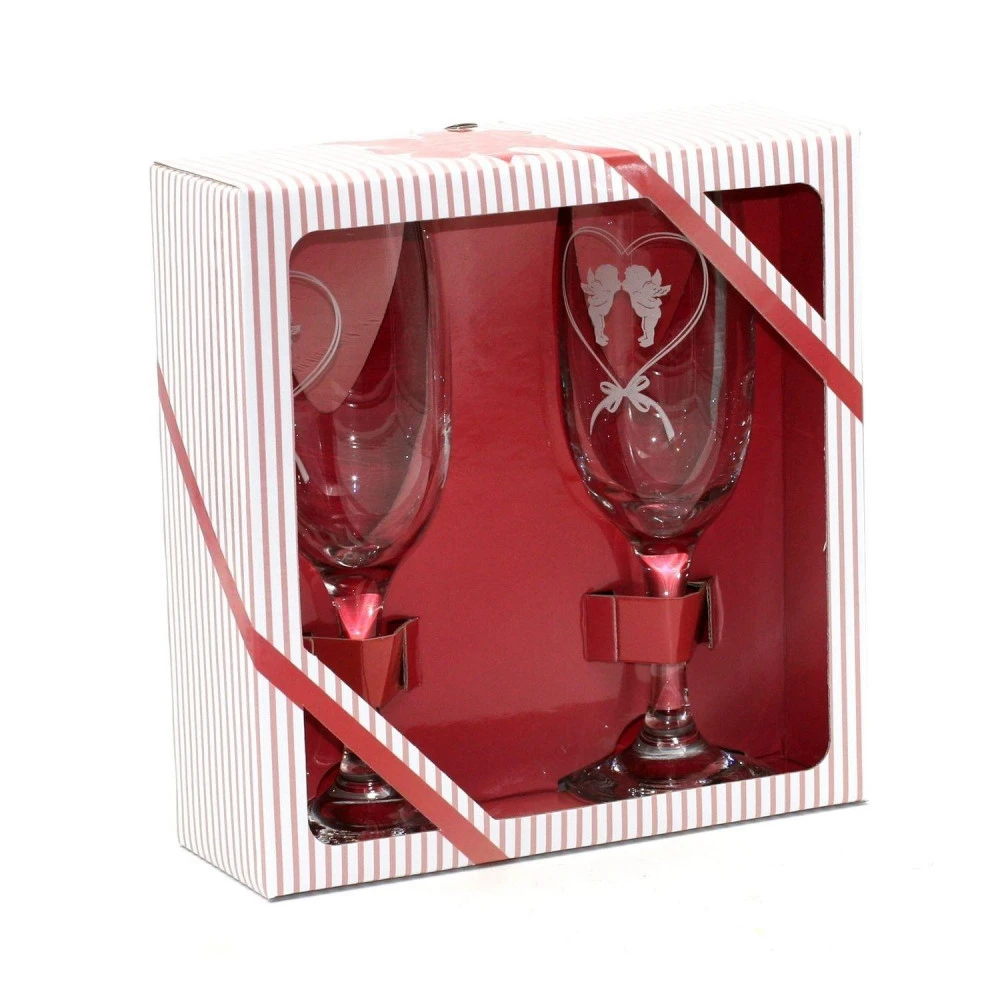 Coffret De 2 Flûtes Gravées - Anges