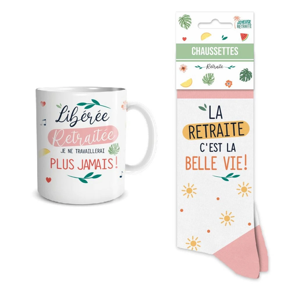 Coffret Mug Et Chaussettes - Retraite Femme – Image 3