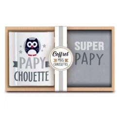 Coffret Mug Et Chaussettes Super Papy