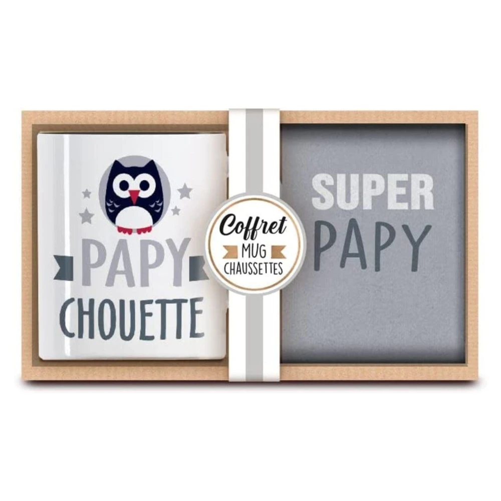 Coffret Mug Et Chaussettes Super Papy
