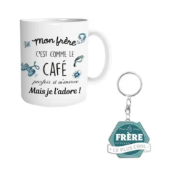 Coffret Mug Et Porte Clés - Mon Frère