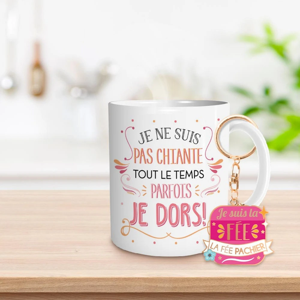 Coffret Mug Et Porte Clés - Je Ne Suis Pas Chiante – Image 2
