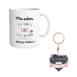 Coffret Mug Et Porte Clés - Ma Soeur