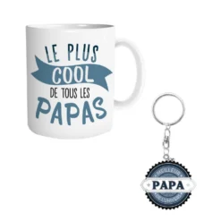Coffret Mug Et Porte Clés - Papa Cool
