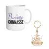 Coffret Mug Et Porte Clés - Princesse Connasse