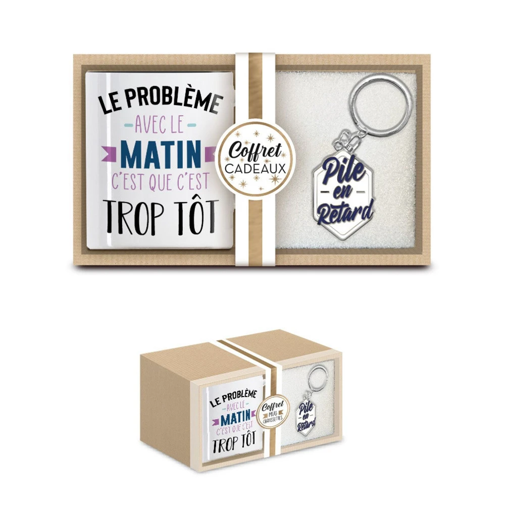 Coffret Mug Et Porte Clés - Retardataire – Image 3