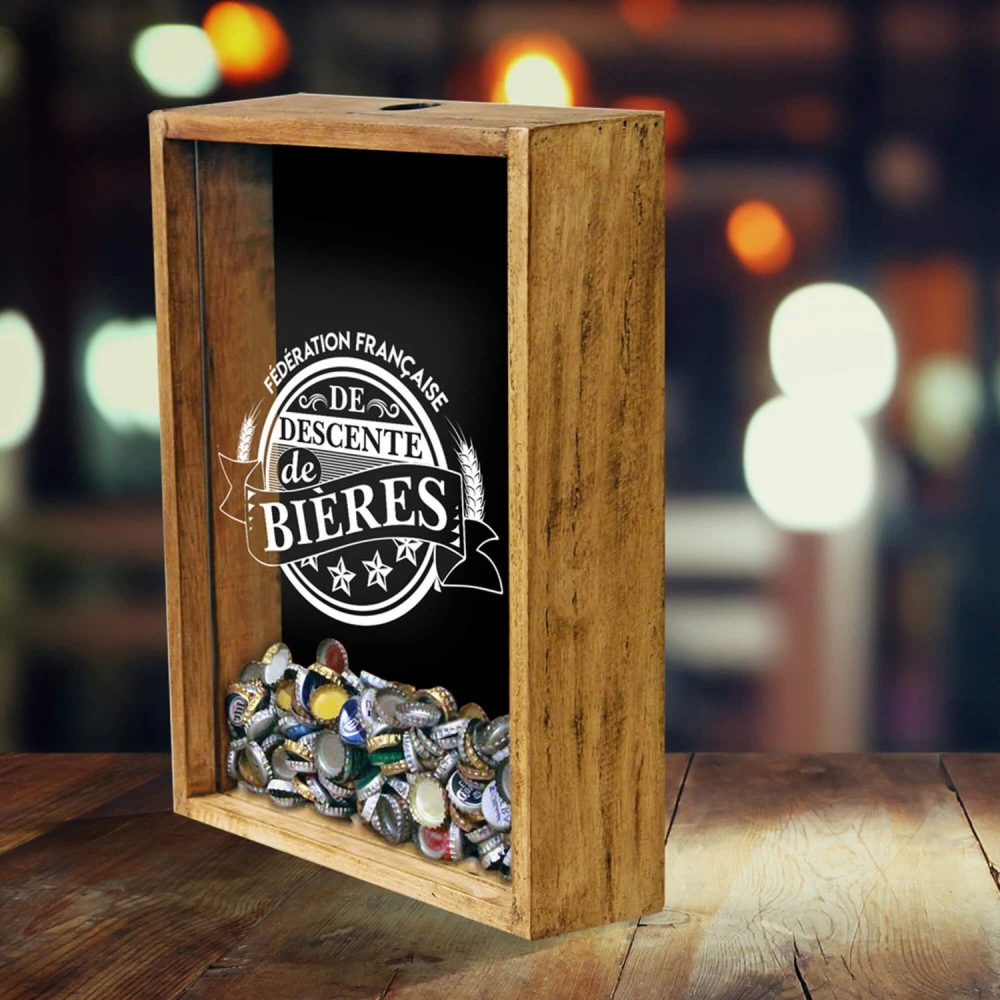 Collecteur De Capsules De Bières En Bois – Image 2