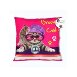 Coussin Groovy Cat - Amis Mots