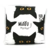 Coussin Meow - 40 X 40 Cm - 100 % Coton