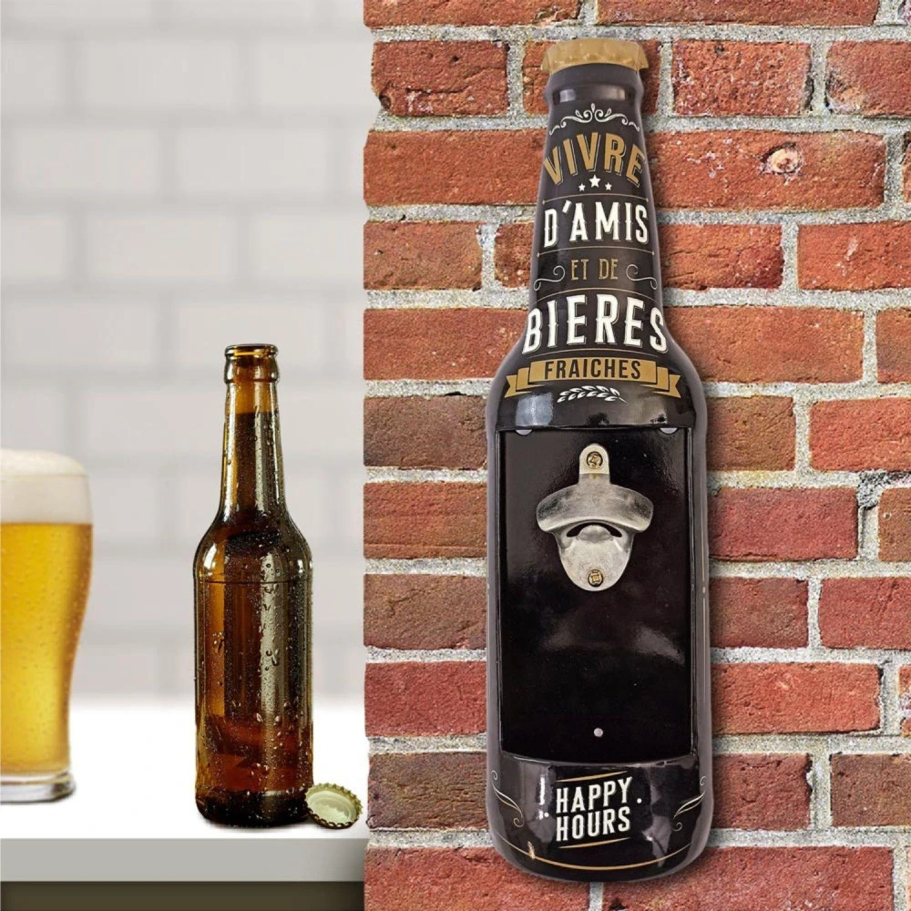 Décapsuleur Mural Bouteille Noir – Image 3
