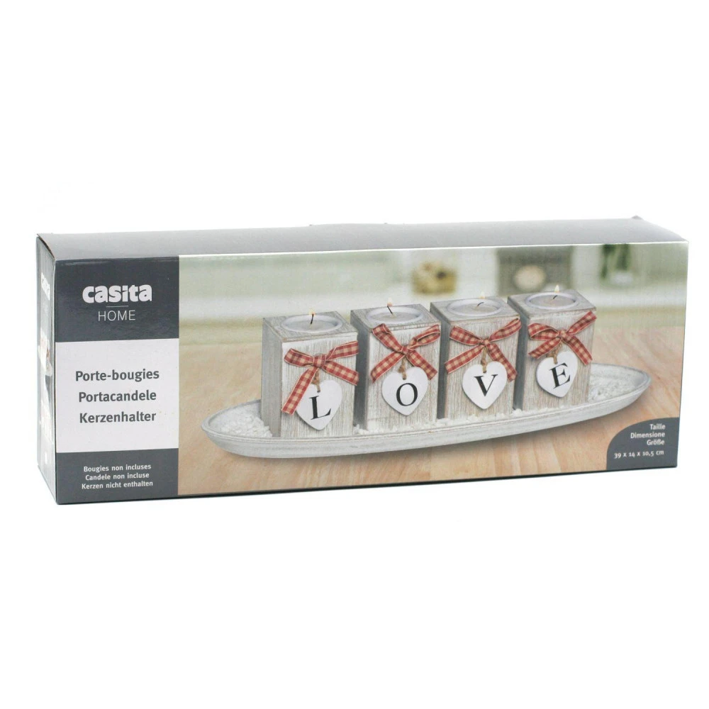 Déco Bougeoir Love Pour 4 Bougies – Image 3