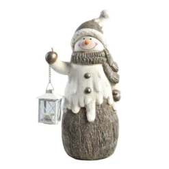 Déco De Noël Porte Bougie - Bonhomme De Neige 45 Cm
