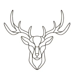 Déco Murale En Métal Cerf - 54 Cm