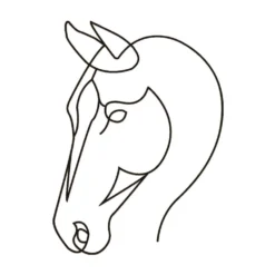 Déco Murale En Métal Cheval - 70 Cm