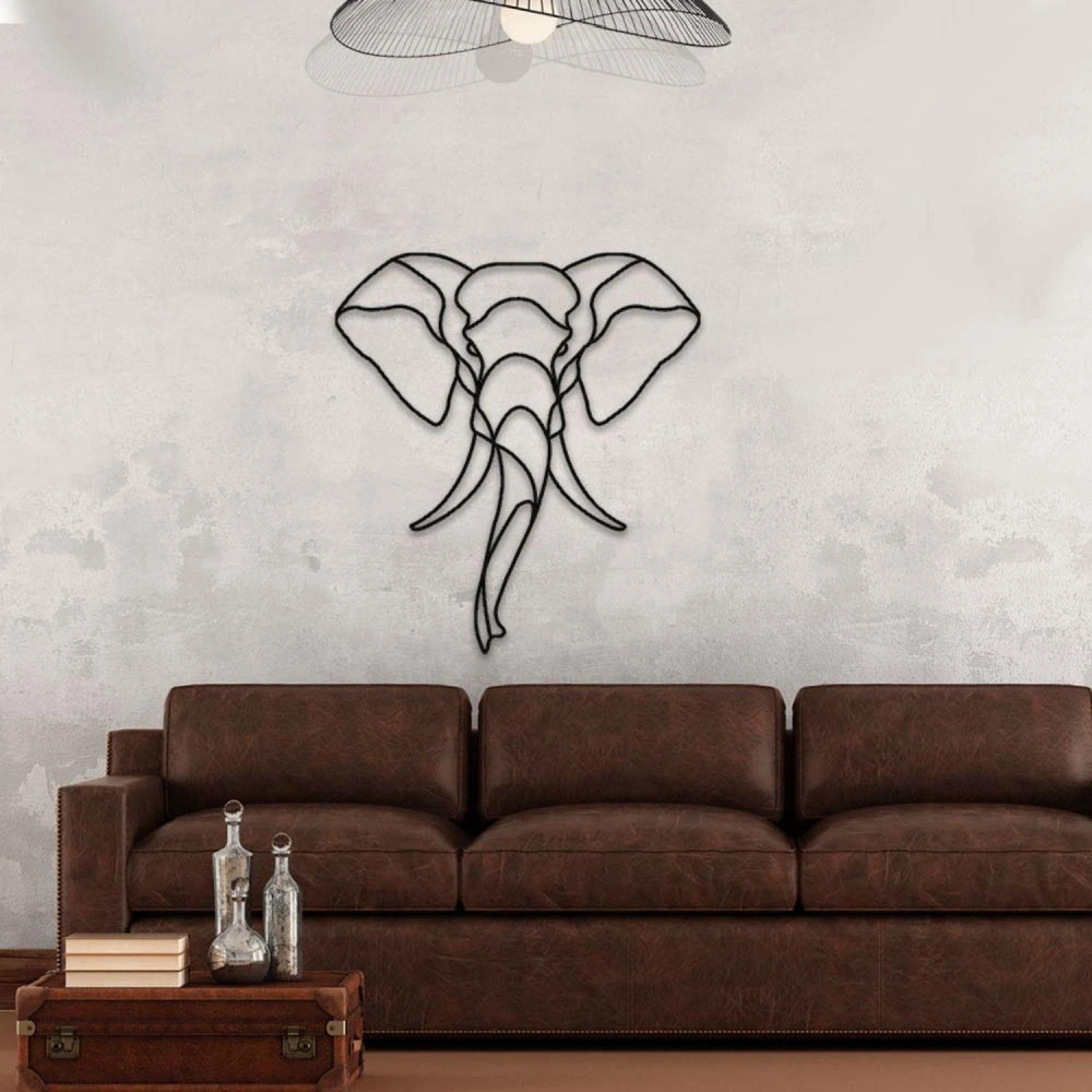 Déco Murale En Métal Éléphant - 60 Cm – Image 2