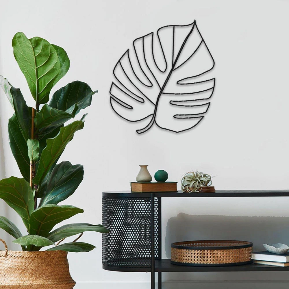 Déco Murale En Métal Feuille De Monstera - 70 Cm – Image 3