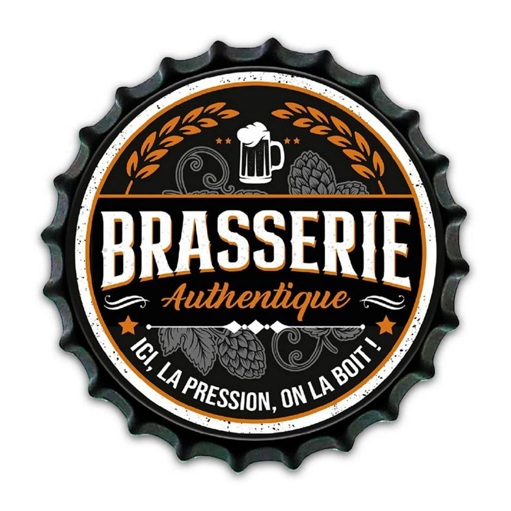 Déco Murale Style Capsule En Métal - Brasserie