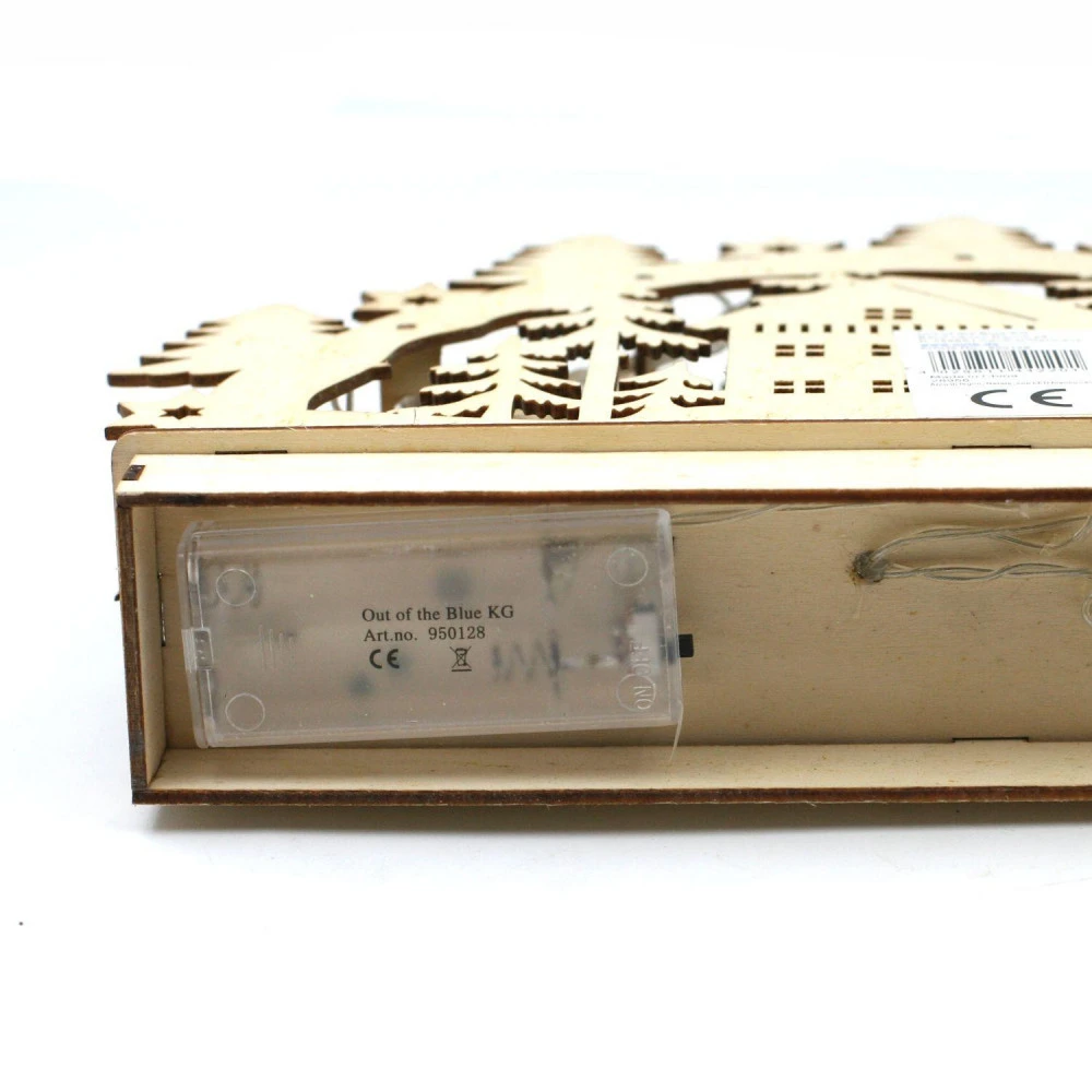 Décoration De Noël Arche En Bois Lumineux - Village Du Père Noël – Image 5