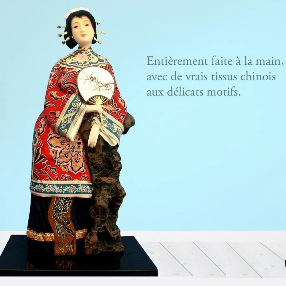 Figurine Chinoise Avec Eventail – Image 4