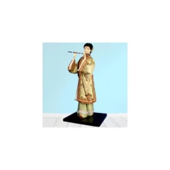 Figurine Chinoise - Femme Debout Avec Flûte