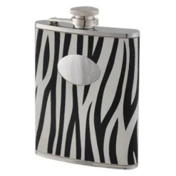 Flasque 180Ml En Inox Gainée Décor Zèbre - 11667