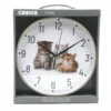 Horloge Silencieuse Motif Trois Petits Chats 24 Cm