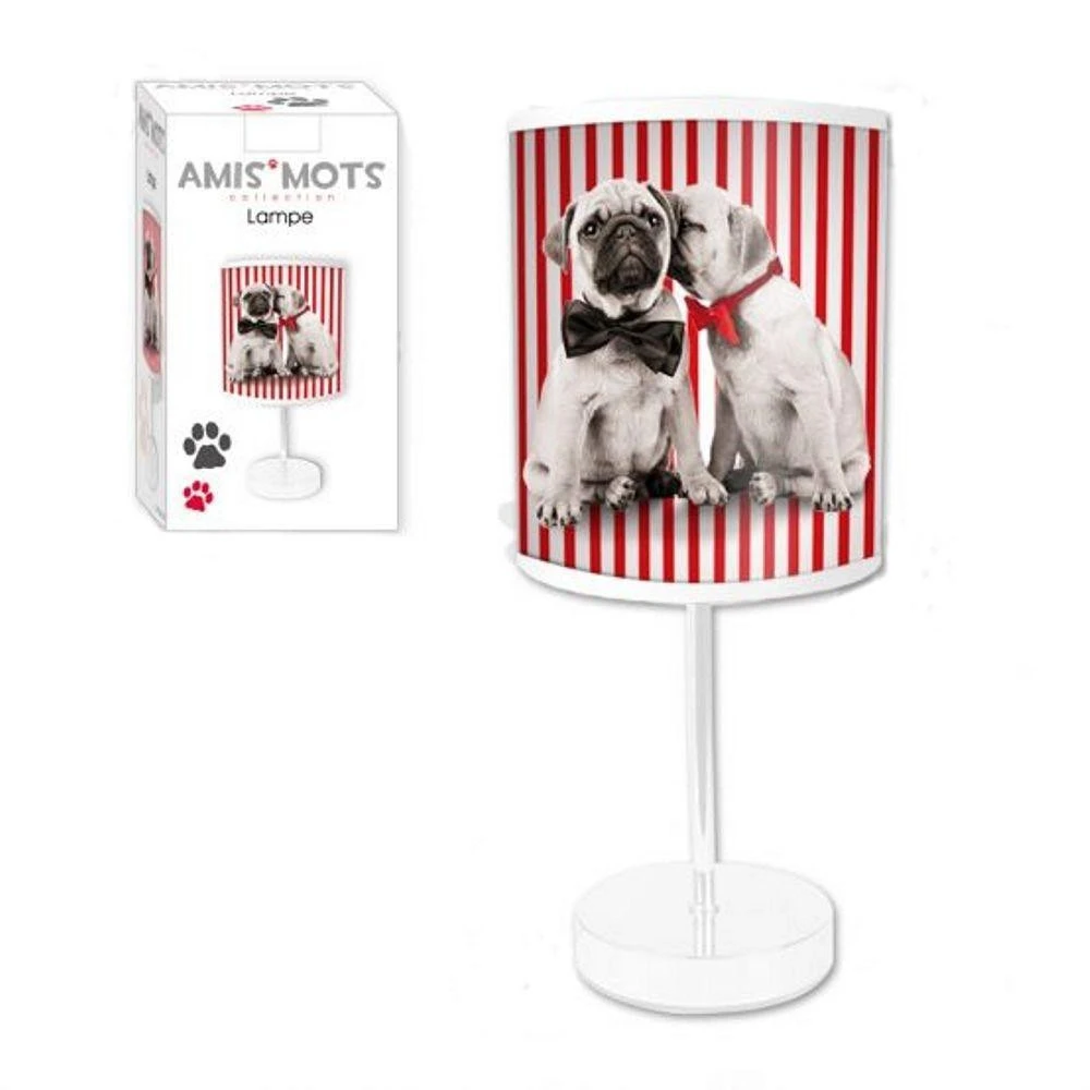 Lampe Chiens Rayures Rouges – Image 2