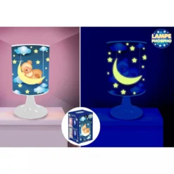 Lampe Phosphorescente - Ourson Et Lune