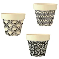 Lot De 3 Pots De Fleurs En Bambou Ø 18,5 Cm – Ethnik