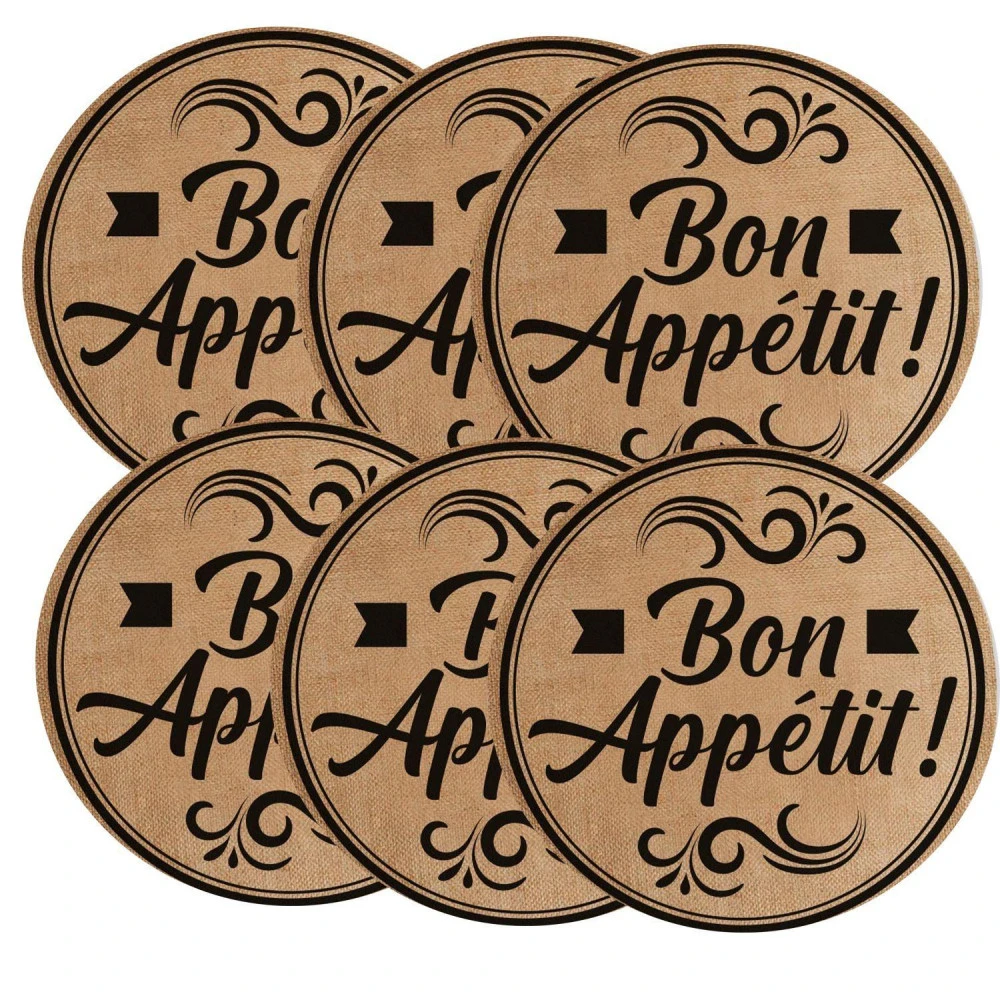 Lot De 6 Sets De Table - Bon Appétit – Image 2