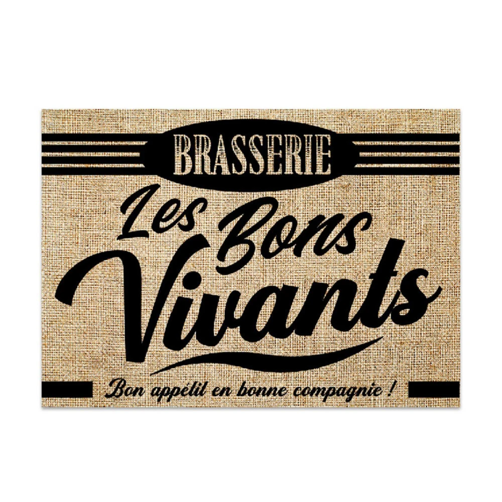 Lot De 6 Sets De Table - Brasserie Les Bons Vivants