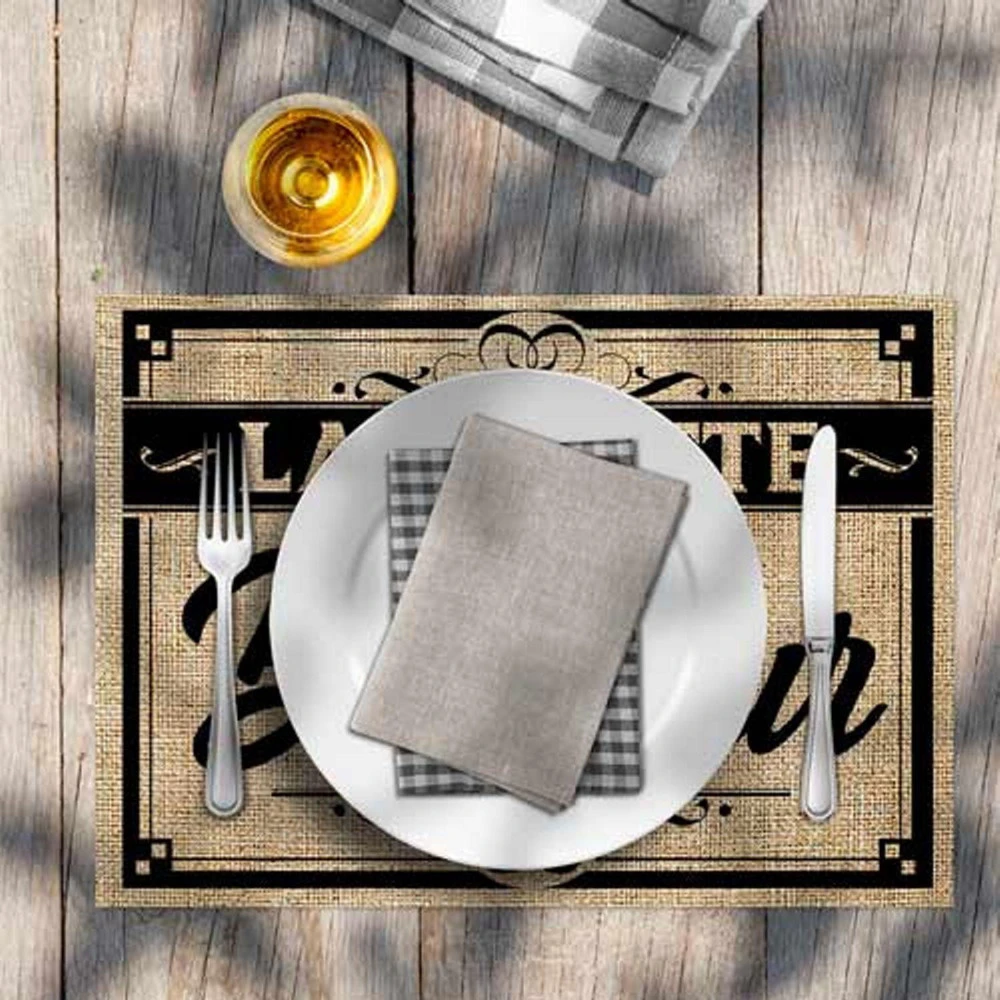 Lot De 6 Sets De Table - La Recette Du Bonheur – Image 2