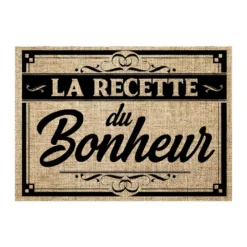 Lot De 6 Sets De Table - La Recette Du Bonheur