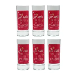 Lot De 6 Verres - Je Suis Une Fée ! La Fée Tarde